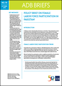 Policy Brief on Female Labor Force
Participation in Pakistan 2016